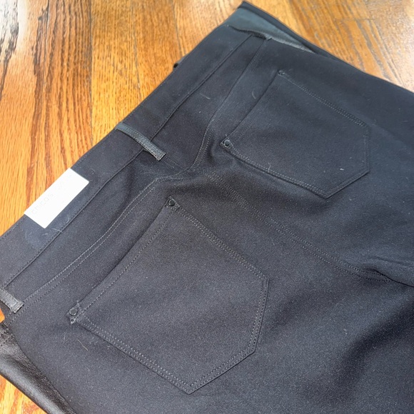 Chico's 5 pocket pointe faux leather front pant, fashion black - Picture 4 of 7